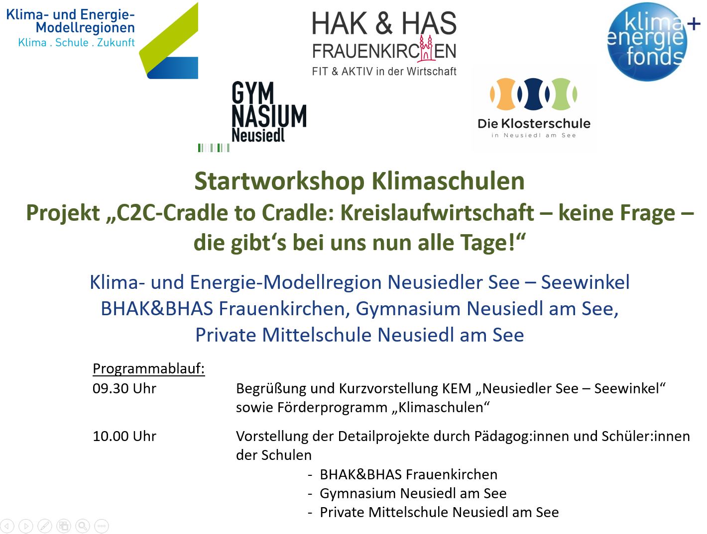 Startworkshop Klimaschulen 