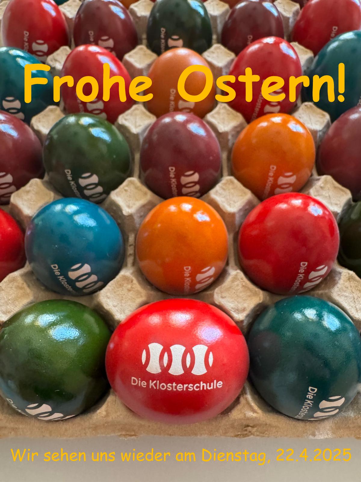 Frohe Ostern wünscht das Team der Klosterschule