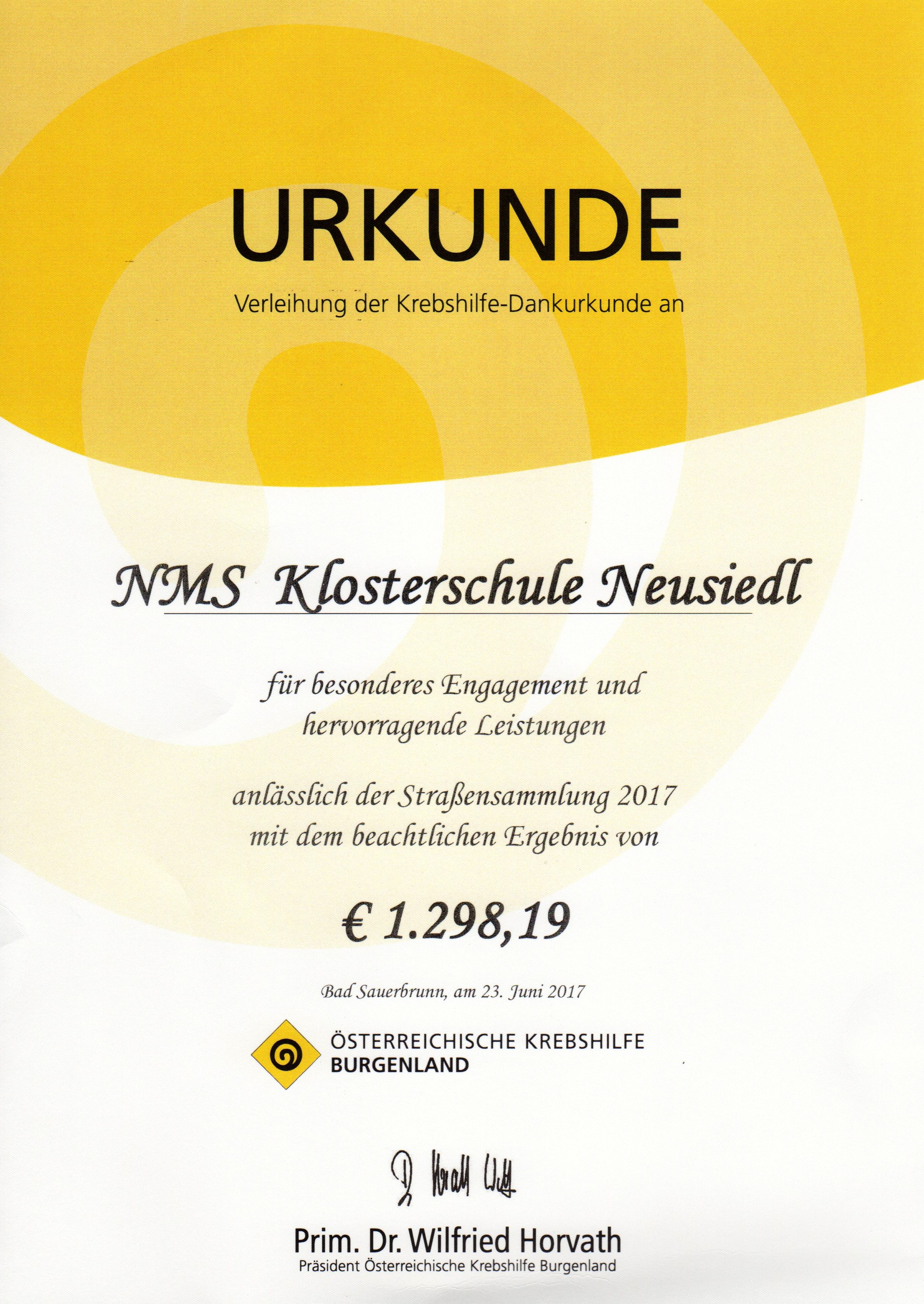 Krebshilfesammlung