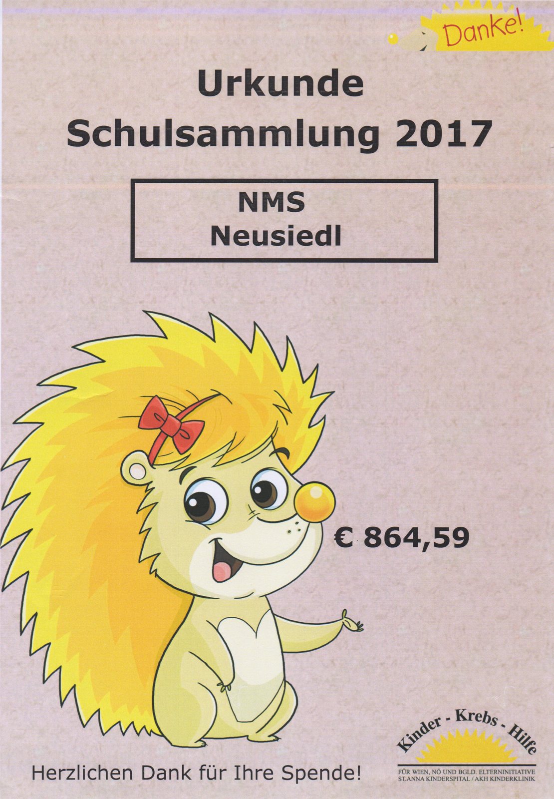 Kinder-Krebs-Hilfe-Sammlung