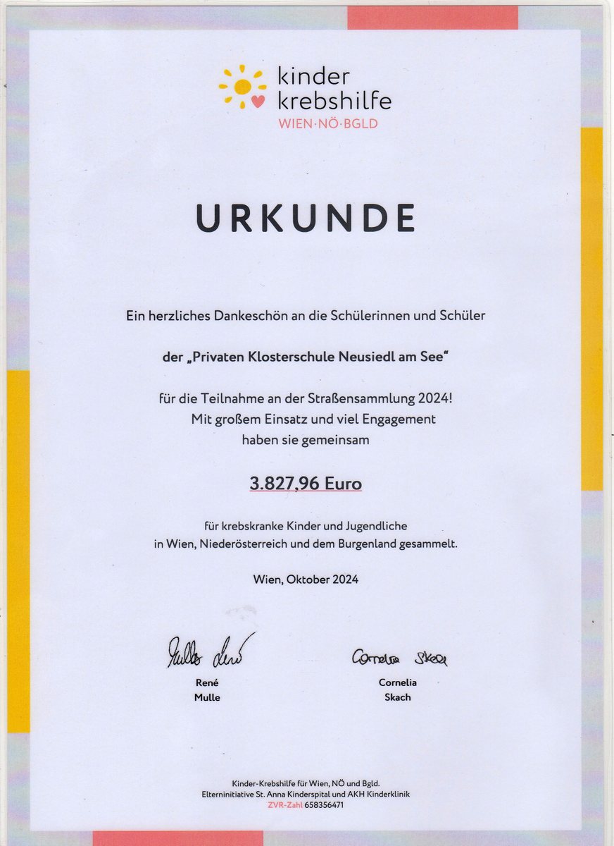 Kinderkrebshilfe Sammlung - Rekordergebnis